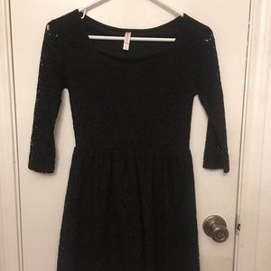 Black Lace 3/4 Sleeves Xhilaration Dress